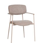 Стул Doe коричневый бежевые ножки