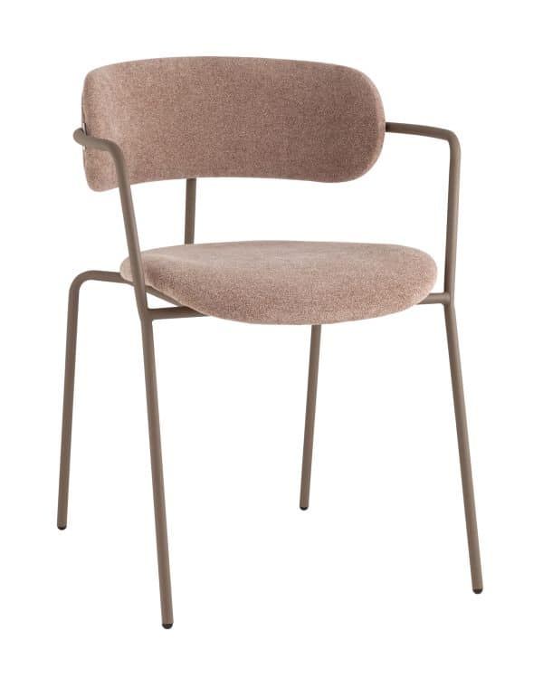 Стул Дженни букле бежевый каркас бежево-серый матовый