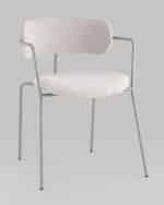 Стул Дженни букле светло-серый каркас серый муар — изображение 2