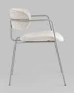 Стул Дженни букле светло-серый каркас серый муар — изображение 3