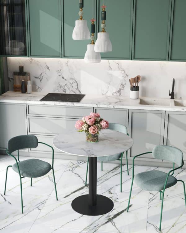 Стул Дженни букле зеленый каркас зеленый полуглянцевый муар — изображение 3