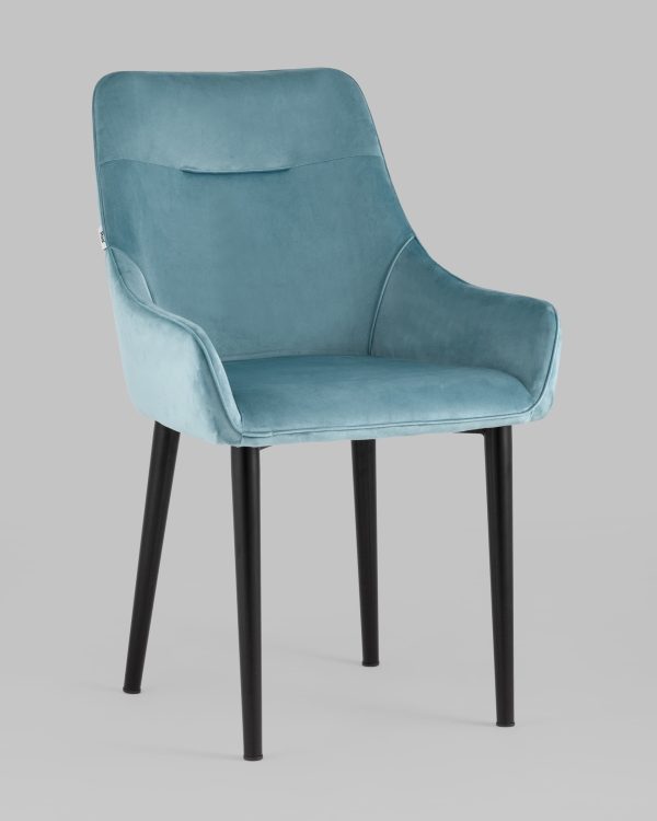Стул Джоан велюр пыльно-голубой — изображение 2