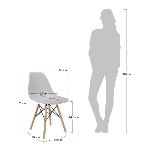 Стул Eames чёрный — изображение 5