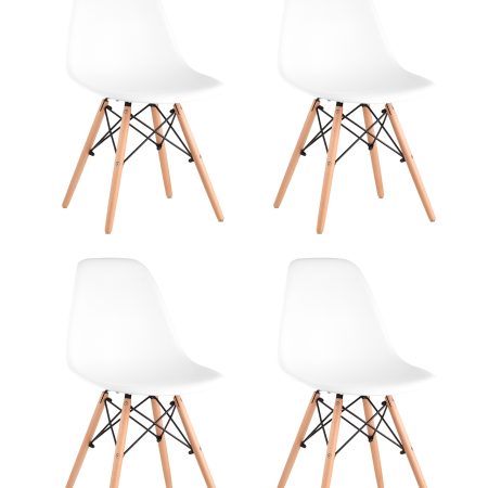 Стул Eames Style DSW белый x4 (разборный каркас)