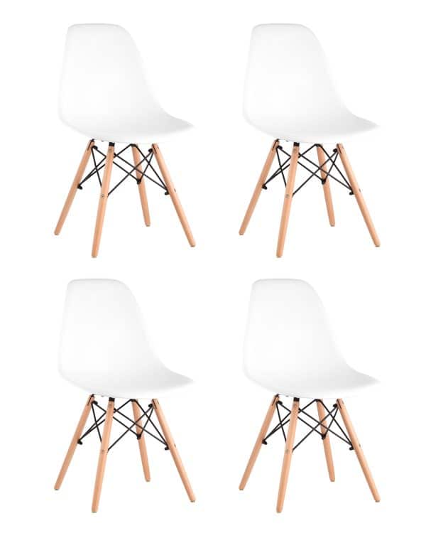 Стул Eames Style DSW белый x4 (разборный каркас)