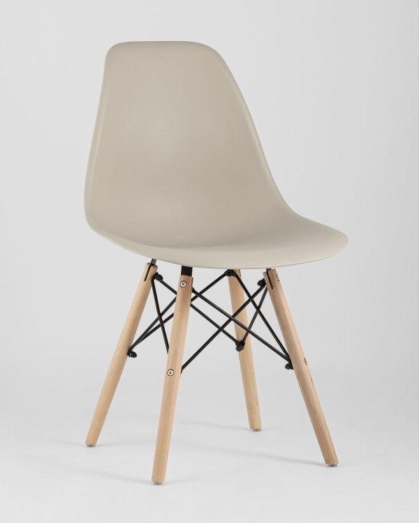 Стул Eames Style DSW бежевый x4 (разборный каркас) — изображение 2