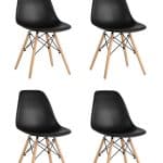 Стул Eames Style DSW черный x4 (разборный каркас)