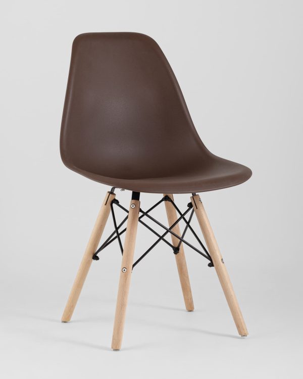 Стул Eames Style DSW коричневый (разборный каркас) — изображение 2
