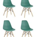 Стул Eames Style DSW серо-зеленый x4 (разборный каркас)