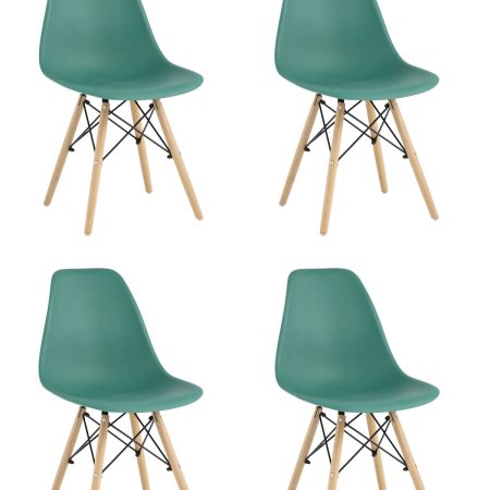 Стул Eames Style DSW серо-зеленый x4 (разборный каркас)