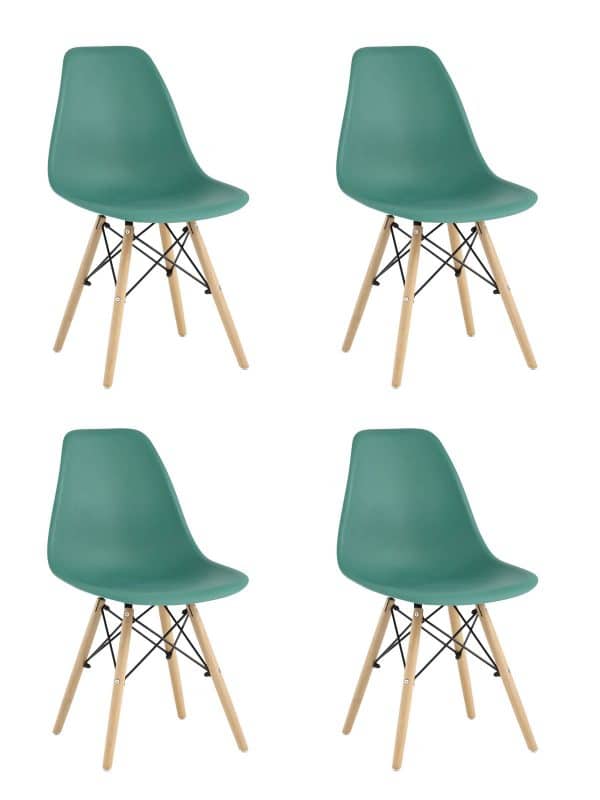 Стул Eames Style DSW серо-зеленый x4 (разборный каркас)