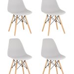 Стул Eames Style DSW светло-серый x4 (разборный каркас)