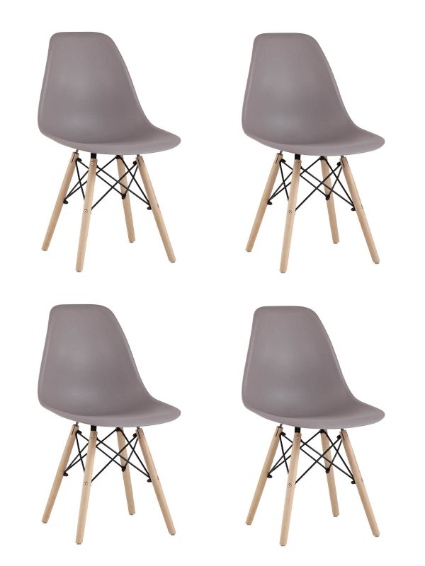 Стул Eames Style DSW темно-бежевый x4