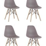 Стул Eames Style DSW темно-бежевый x4 (разборный каркас)