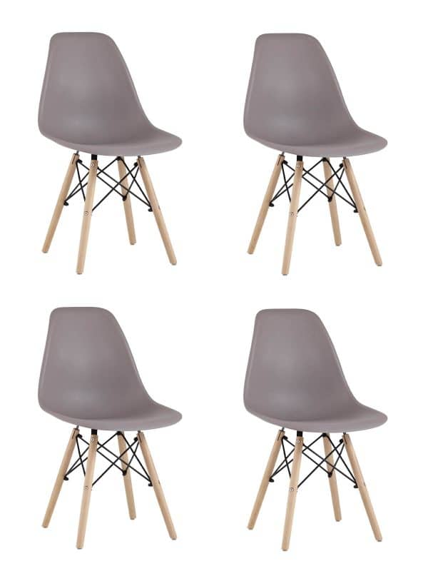 Стул Eames Style DSW темно-бежевый x4 (разборный каркас)