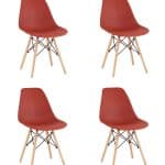 Стул Eames Style DSW терракотовый x4 (разборный каркас)