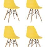 Стул Eames Style DSW желтый x4 (разборный каркас)