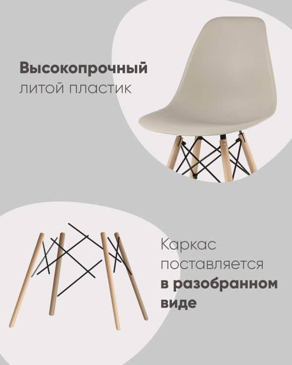 Стул Eames Style DSW желтый x4 (разборный каркас) — изображение 3