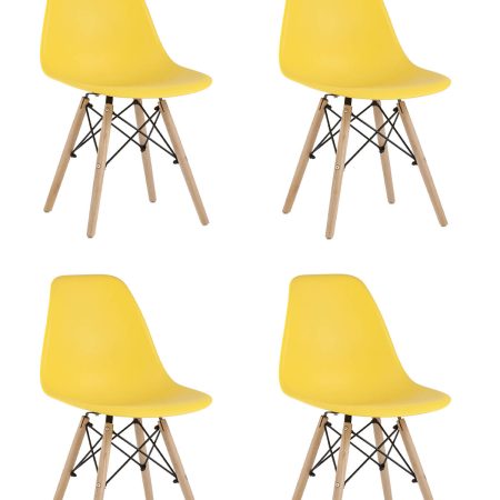 Стул Eames Style DSW желтый x4 (разборный каркас)