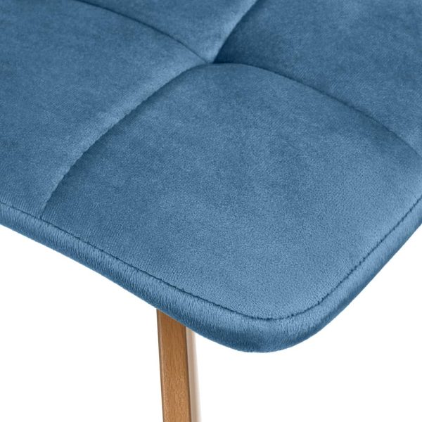 Стул Easy тёмно-бирюзовый с ножками под дерево — изображение 5