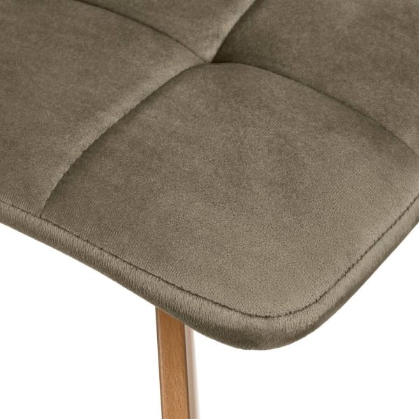 Стул Easy тёмно-коричневый с ножками под дерево — изображение 5