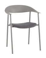 Стул Eila с подушкой пластик серый