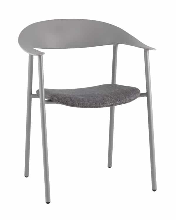 Стул Eila с подушкой пластик серый