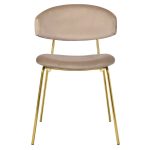 Стул Elle латте с золотыми ножками — изображение 2