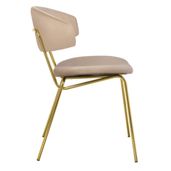 Стул Elle латте с золотыми ножками — изображение 3