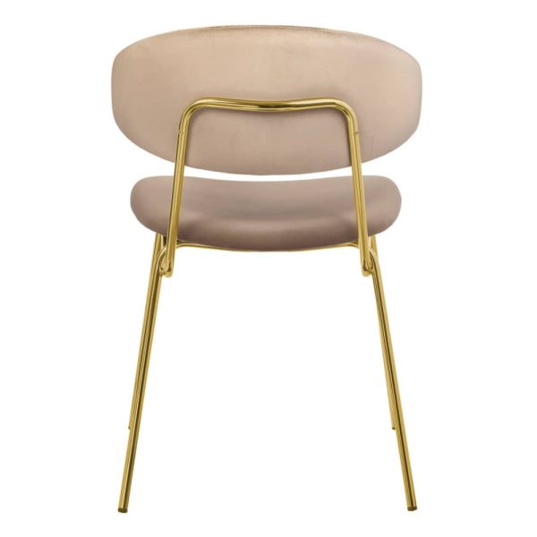 Стул Elle латте с золотыми ножками — изображение 4