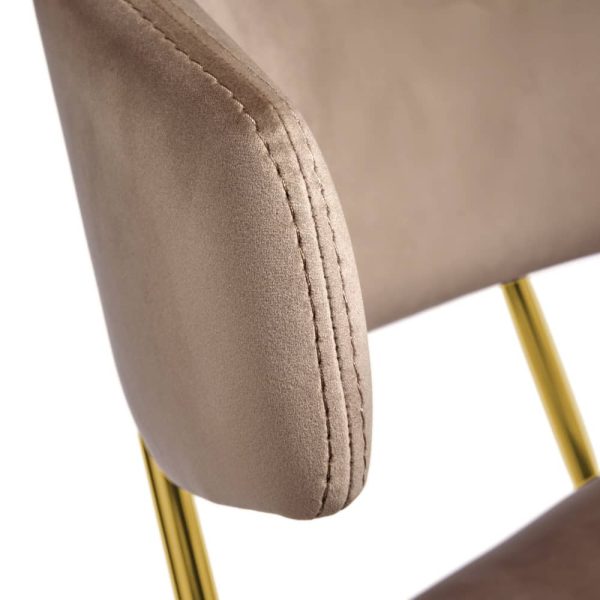 Стул Elle латте с золотыми ножками — изображение 5