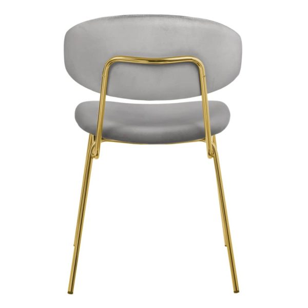 Стул Elle серый с золотыми ножками — изображение 4
