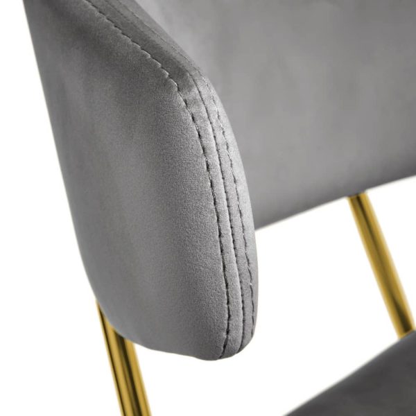Стул Elle серый с золотыми ножками — изображение 5