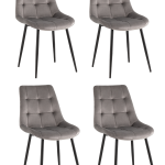Стул Флекс New велюр светло-серый 4шт.