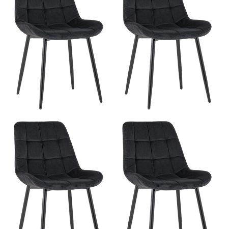 Стул Флекс велюр черный 4 шт.