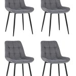 Стул Флекс велюр серый 4 шт.