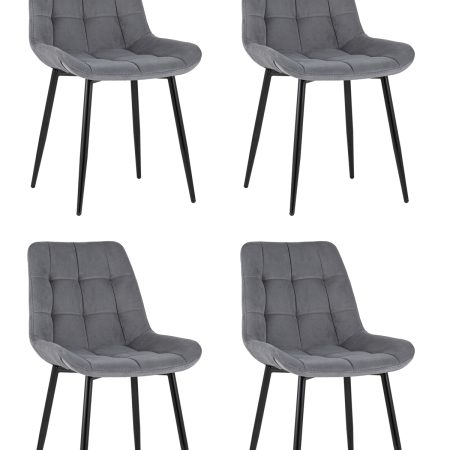 Стул Флекс велюр серый 4 шт.