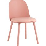 Стул Fog с подушкой пластик пыльно-розовый