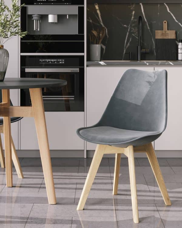 Стул FRANKFURT велюр серый — изображение 3