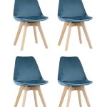 Стул FRANKFURT велюр синий 4 шт.