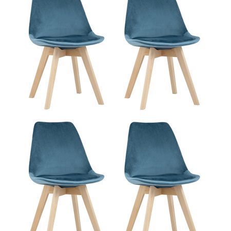 Стул FRANKFURT велюр синий 4 шт.