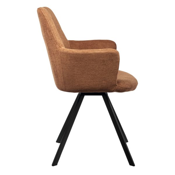 Стул Grant терракотовый шенил на поворотном механизме — изображение 3