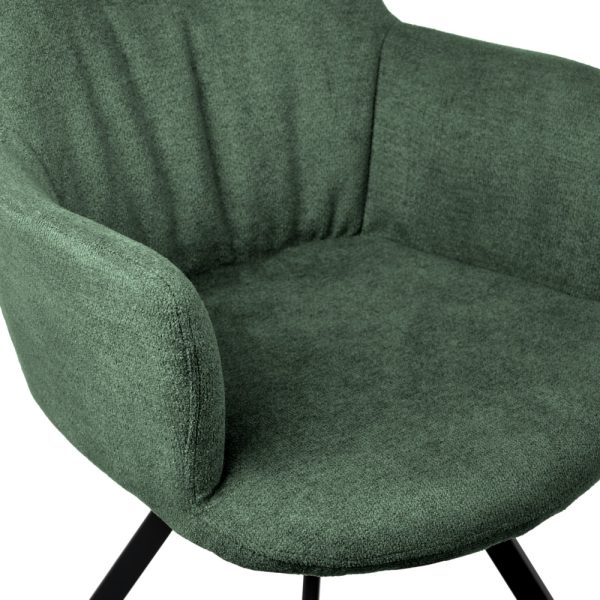Стул Grant зелёный шенил на поворотном механизме — изображение 5
