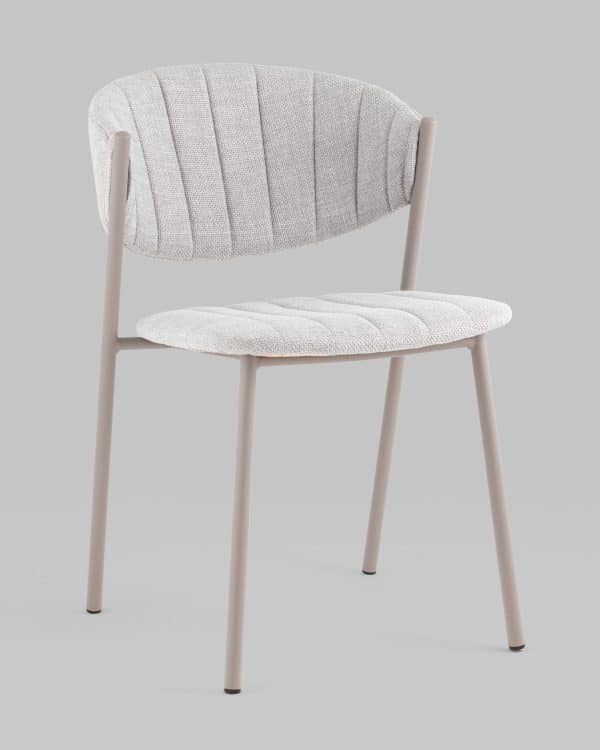 Стул Харпер ткань рогожка серо-голубой каркас серый матовый — изображение 2