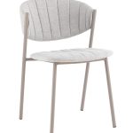 Стул Харпер ткань рогожка серо-голубой каркас серый матовый