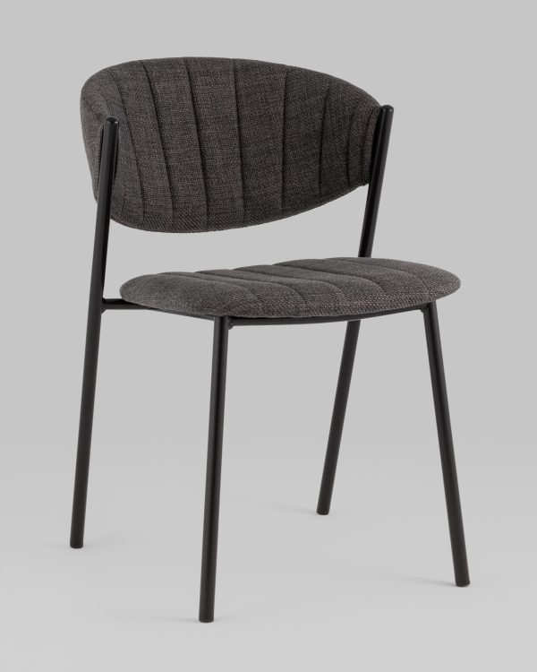 Стул Харпер ткань рогожка тёмно-серый — изображение 2