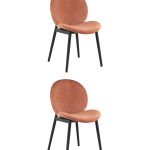 Стул Эллиот ткань альпака терракотовый 2 шт.