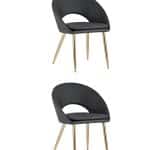 Стул Кензи экокожа темно-серый 2 шт