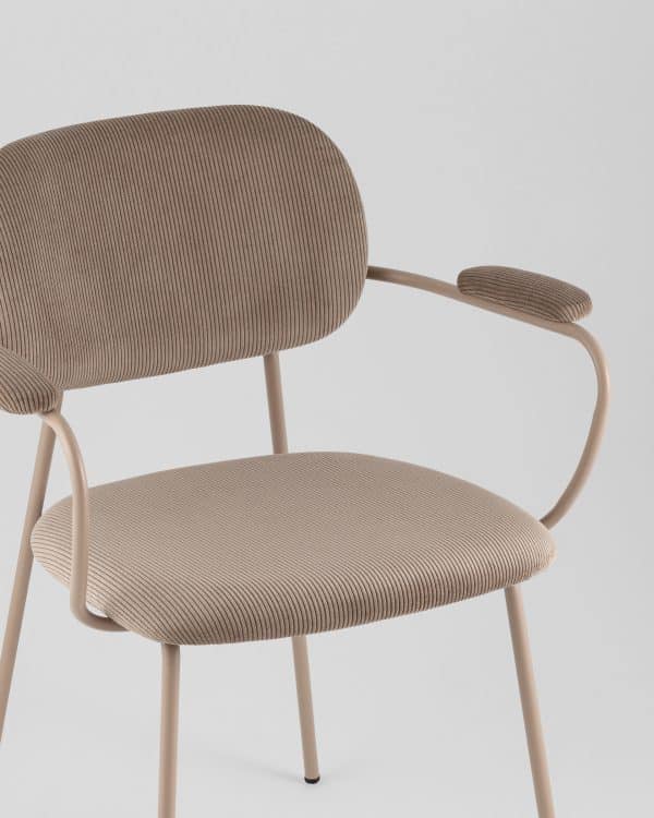 Стул Кэрол коричневый бежевые ножки — изображение 3