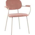 Стул Кэрол пыльно-розовый серые ножки